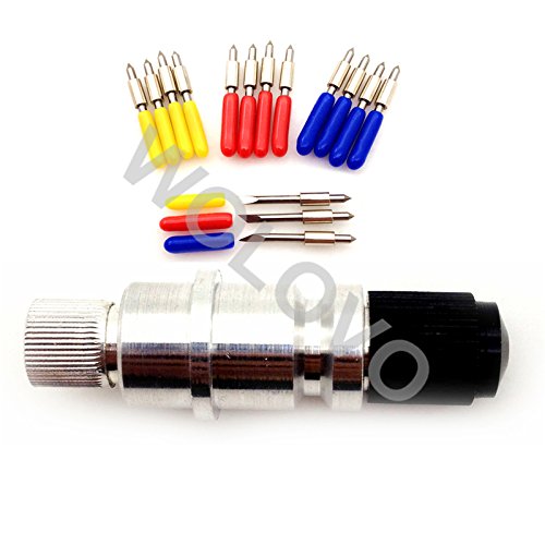15pcs 30/45/60 Degree Graphtec CB15 CB15U Vinyl Cutter Blade + Graphtec CB15 CB15U Blade Holder Cutter Housing