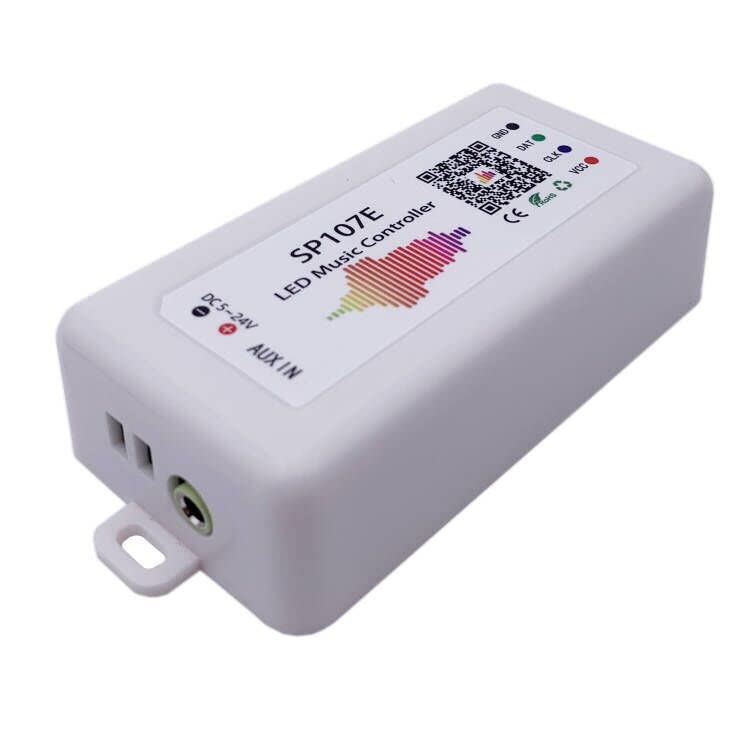 TOPXCDZ SP107e Bluetooth Music LED Controller Full Colour Pixel IC Controller by Phone App for WS2811 WS2812 SK6812 RGBW APA102 Strip