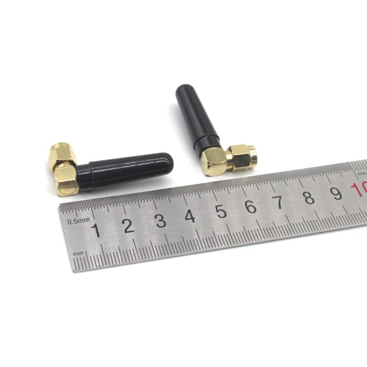 2 Pack Mini 3dBi Dual Band WiFi Antenna 2.4GHz/5GHz/5.8GHz – RP-SMA Male Right Angle MIMO Omni for ITX Small Form Factor PC, PCIe Card, SFF Router, FPV Drone, Bluetooth, Wireless Camera
