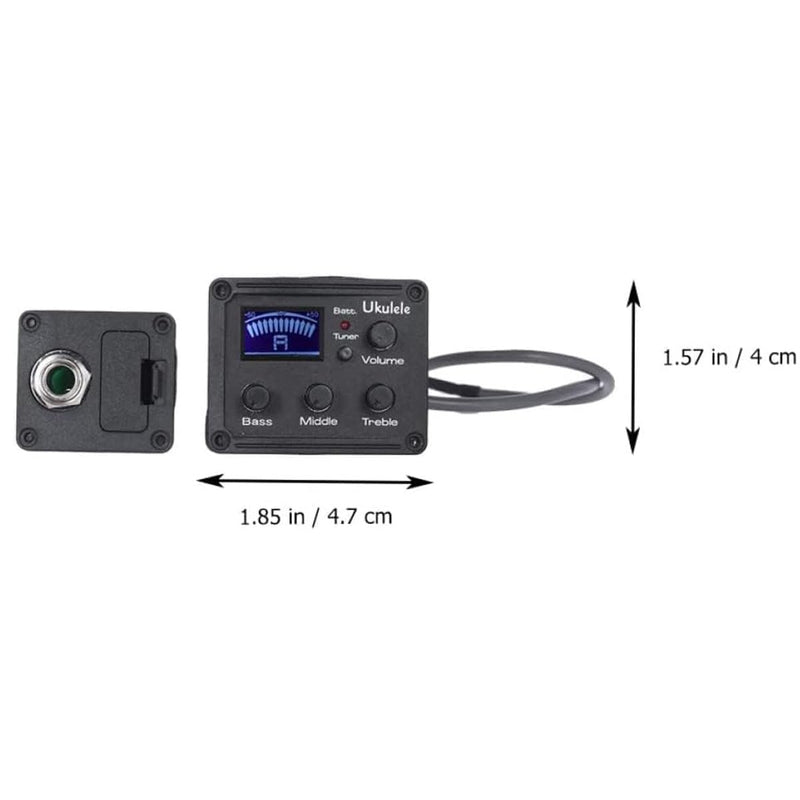 Ukulele Piezo Pickup with Preamp 3-Band EQ Equalizer Ukulele Pickup Preamp Tuner System with LCD Display and Volume Control Guitar Pickup 1 Set