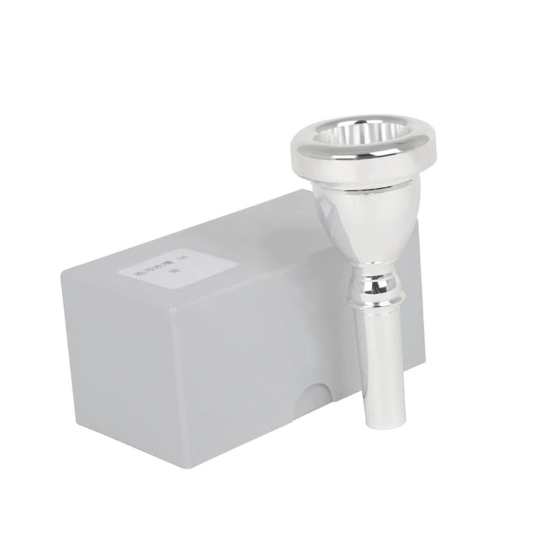 Tuba Mouthpieces Brass Saxophone Accessories Music Player Trumpet Accessories Plated Tuba Musical Replacement Tuba Part Replacement 18c 4.7X4.7X10CM Silver