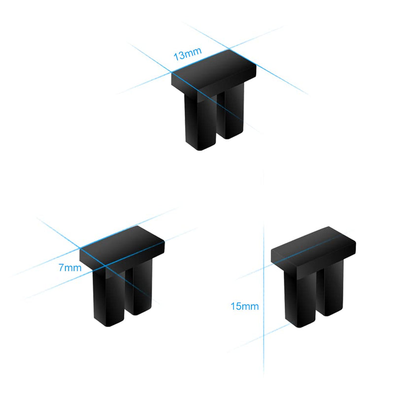 SFP SFP+ Ethernet Dust Cover Fiber Optic Port Plug Dust Caps for LC Duplex Port, Black Silicone, 20pcs