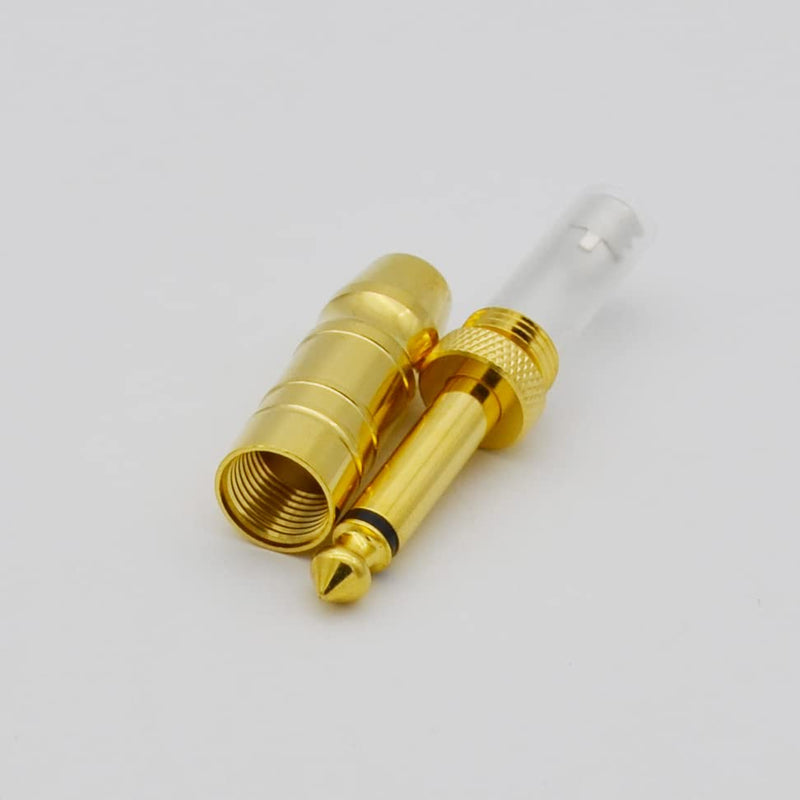 [AUSTRALIA] - Speaker Cable 10ft 1/4 to 1/4 24K Gold TS Male Plug 12AWG Bass/Guitar Speaker Cable for Amp,PA and DJ Audio - 2 Pack,Black 10 