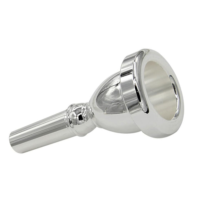 Professonal Tuba Mouthpiece, Silver Plated Tuba Player Mouthpiece Replacement Musical Brass Instruments Accessories