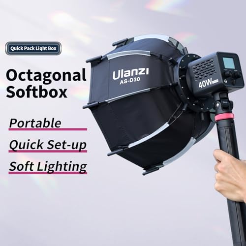 Ulanzi AS-D30 11.81'' Octagon Softbox, Quick Release for Mini Bowens Mount