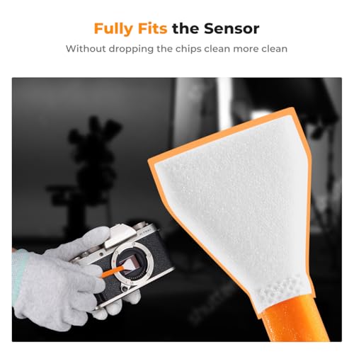 K&F CONCEPT APS-C Frame Sensors Cleaning Swabs X20,for DSLR CCD CMOS Single Head 16mm Swab