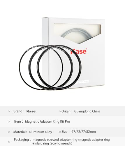 Kase 77mm IDIY Inlaid Adapter Kit Converts Conventional Screw-in Filter to Magnetic