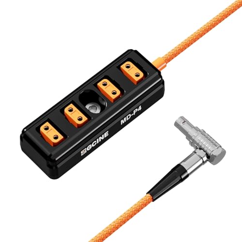 ZGCINE LM-P4 Lemo 2-Pin Male to 4-Port D-Tap Female Splitter Adapter