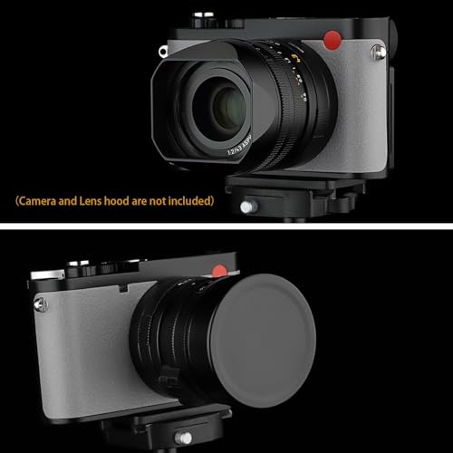 Haoge Metal Front Lens Cap Cover for Leica Q3 Q3-43 Q2 Q Type 116 Type116 Digital Camera Accessories Black