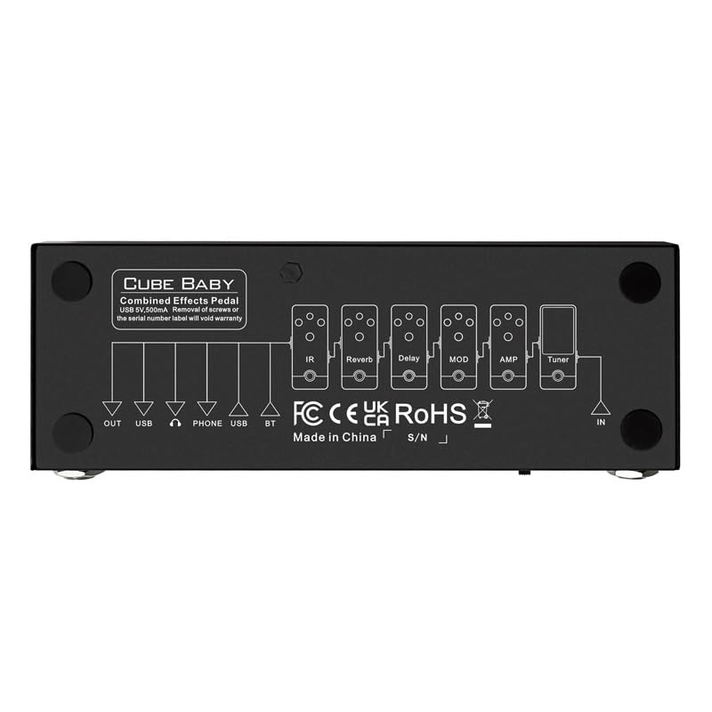 CUBE-BABY Guitar Multi-Effects Pedal with 8 IR Cabinet Simulations, Rechargeable Battery, and Precision Tuner