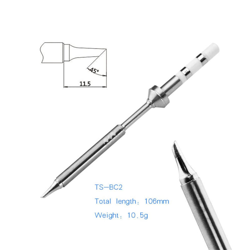 Mini Stainless Steel Soldering Tips Replacement Soldering Iron Tips TS-BC2 for TS100 Soldering Iron