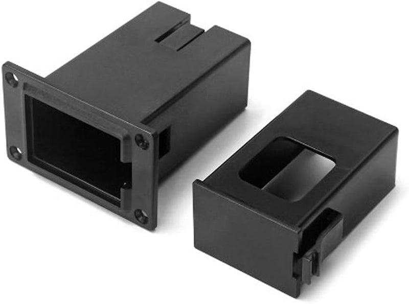 [AUSTRALIA] - Black Guitar Pickup Battery Box Battery Guitar Case Acoustic Guitar Pickup Parts, Pickup Shell Cover Installed on Guitar Bass with 9V Battery Box, Case Holder Replacement for EQ 7545R Bass Accessories 