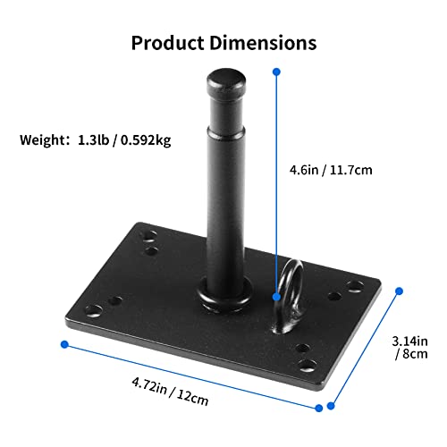 Selens 4.6in Wall Ceiling Mount, Baby Pin Wall Plate with 5/8" Stud Adapter 4.6 inch