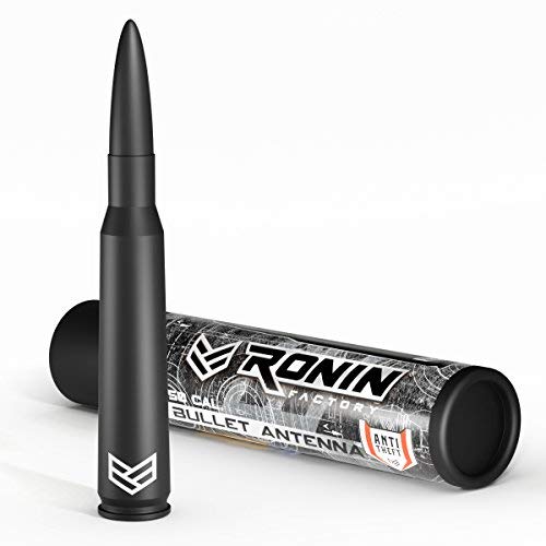 RONIN FACTORY Bullet Antenna Chevy Silverado & GMC Sierra Trucks - 50 Cal Truck Antenna Accessories - Carwash Safe - Short Replacement Antenna for Truck TuffLock Antenna Chevy & GMC - Standard