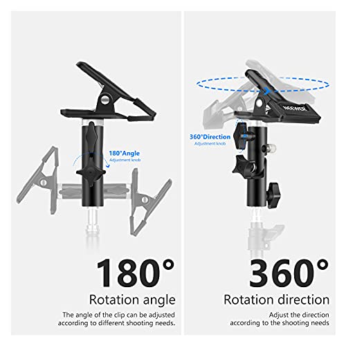Neewer 3 PCS Photo Studio Heavy Duty Metal Clamp Holder with 5/8" Light Stand Attachment for Reflector CL-02 (3 Pack)