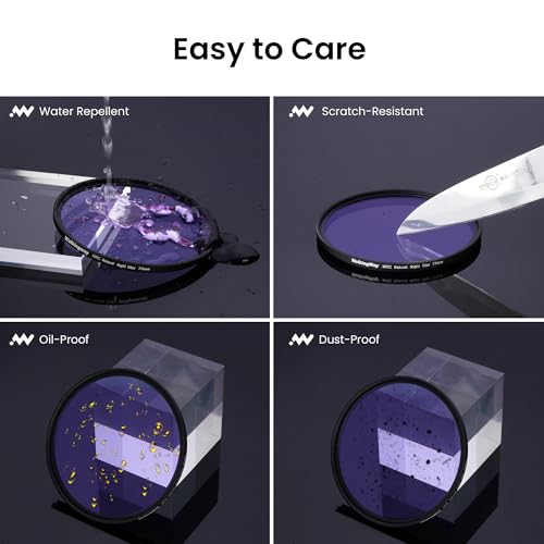 Walking Way 82mm Natural Night Filter for Light Pollution Reduction Nano-Coated Optical Glass for Night Sky/Astrophotography/Star Clarity Anti-Light Pollution Filter