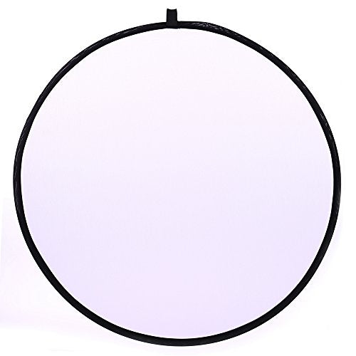 43"/110cm 5-in-1 Light Reflector for Photography Collapsible Multi-Disc Round with Bag - Translucent, Gold, Silver, Black and White for Studio Photography Lighting and Outdoor Lighting 110cm