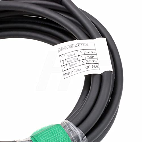 Hirose 12 Pin Female HR10A-10P-12S to Open Cable for Allied AVT GigE, Sony DXC, Panasonic, Hitachi, Jai, Basler, Dalsa, Teli, Toshiba Camera (Straight 12-pin, 10 m) Straight 12-pin