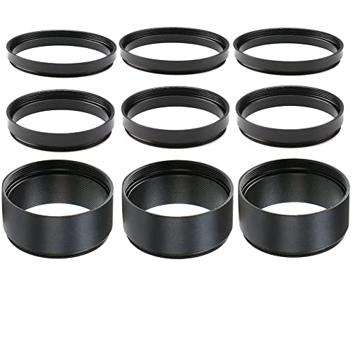 T2 Extension Tube Set, M42x0.75 Thread 5/7/15mm for Telescope Extension Tube Set – 1.25" / 9-Piece