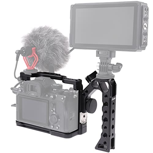 A7 IV Cage Support, Hersmay Camera Cage with Top Handle for Sony A7 IV / A7S III Full Frame mirrorless Camera For Sony A7IV/ A7SIII