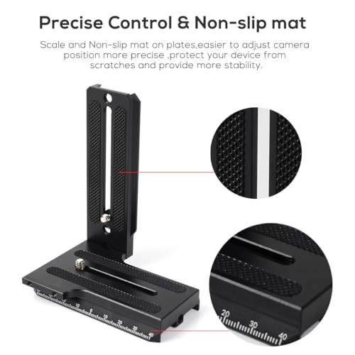 Aluminum L Bracket Vertical Horizontal Switching Quick Release Plate for Zhiyun Weebill-S Crane 2/3 Gimbal Stabilizer Tripod Monopod and SLRs