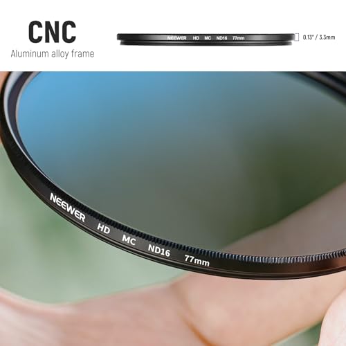 Neewer 77mm ND Lens Filter Set, ND16/ND32/ND64/ND1000, Lens Cleaning Pen, Filter Pouch, HD Filter Accessories Kit Compatible with Canon Nikon Sony Camera Lens