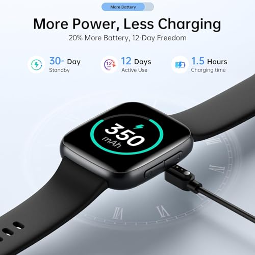 Quican Smart Watch for Women Men with Extra Replacement Charging Cable