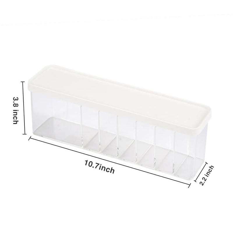 Charger Cable Cord Storage Organizer - Easy Storage Without Cable Ties - Desk Drawer Accessories Organizers - 1 Pack (With Lid)
