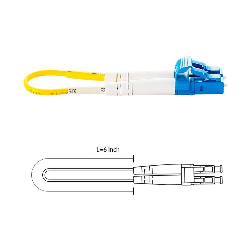 10Gtek LC Fiber Optic Loopback Adapter - LC Connector Singlemode 9/125 (OS2) Test Plug for Testing Applications or Network restorations OS2/LC X1
