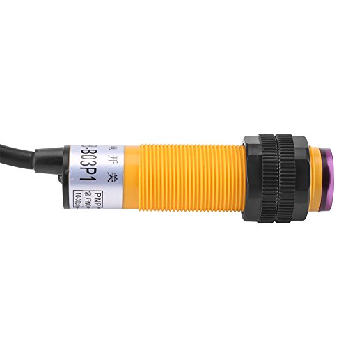 Photoelectric Sensor E18-B03P1 5-30 cm DC 3 Wires 6-36 V PNP IR Infrared Beam Photoelectric Detection Sensor Switch NO + NC with Large Detection Distance
