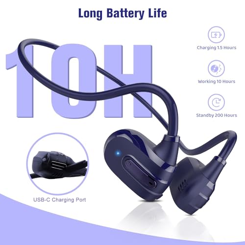 BANIGIPA Kids Headphones, Open Ear Headphones Comfortable for Teens Child Boys Girls, Wireless Bluetooth 5.3 Headset w/Mic for School/Tablet/Travel, 13g Ultra-Light, Protect Hearing, 10H Playtime Pink