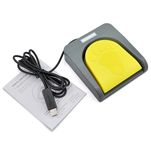 iKKEGOL USB Single Foot Switch Control One Key Customized Computer Keyboard Action Pedal HID Grey