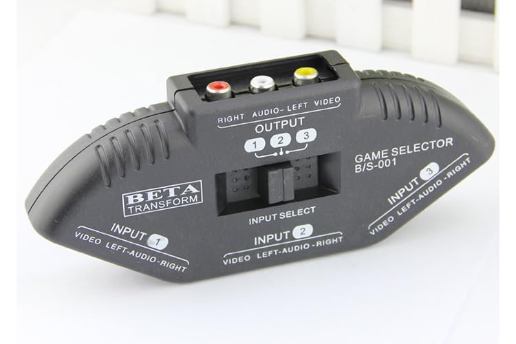 AV SWITCHER AV Switch 3 Way Outlets Converter Port Splitter RCA Audio Video AV Switch Box Game Selector (3 in 1 Out) for TV