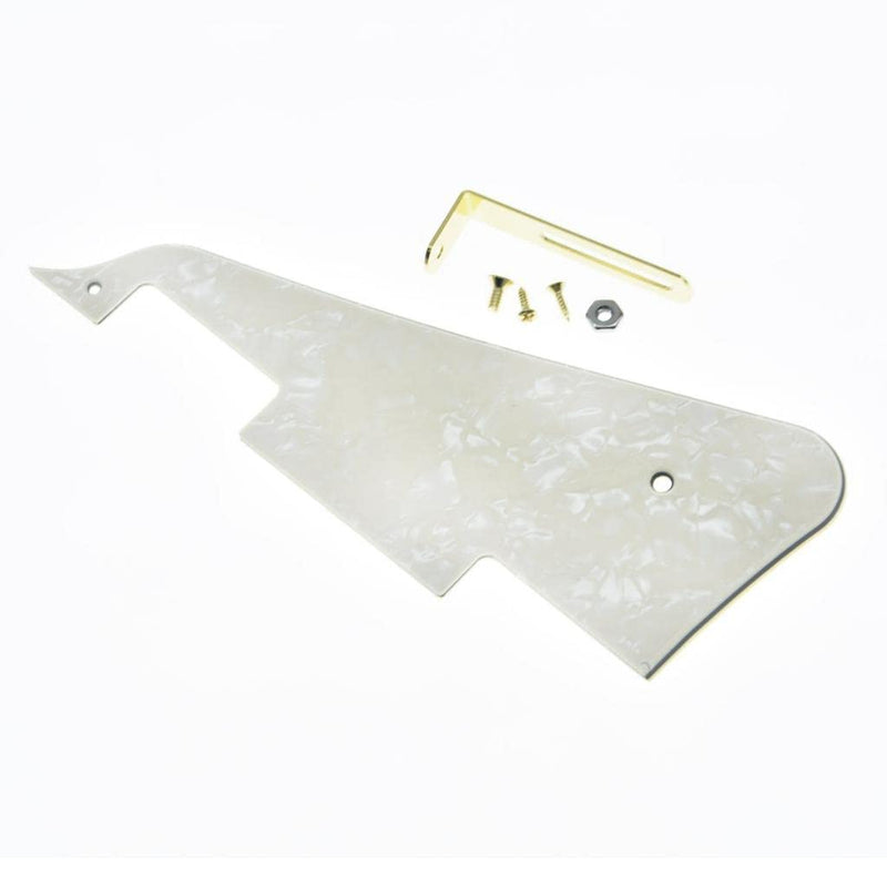 Dopro LP Guitar Pickguard and LP Stainless Steel Bracket with Gold Steel Mounting Screws for USA Les Paul Aged Pearl Gold Bracket