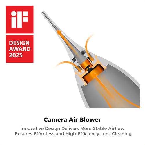 K&F CONCEPT Camera Air Blower, with Long Nozzle/Short Nozzle Switch Design Lange /Kurze Düse Weiß