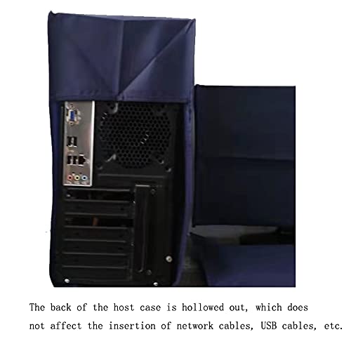 3 Pieces Computer Dust Cover Monitor + Keyboard+ Computer Host Pc Dust Proof Computer Covers Case Computer Dust Cover for Desktop Pc CPU Tower Protector (27'' Monitor Set Blue) 27'' Monitor Set Blue
