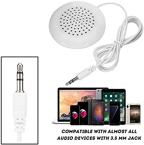 KUJOBUY Pillow Speaker 3.5mm Mini Pillow Speaker Under Pillow Speaker for iPod MP3 Phone Portable CD Podcast Radio Talk Sleep or Hypnosis Speaker