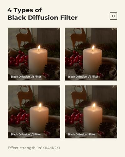 K&F CONCEPT 55mm Black Diffusion 1/4 Filter Mist Cinematic Effect Filter