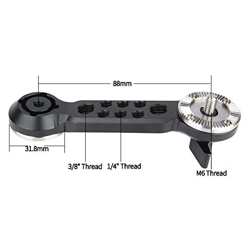 NICEYRIG Rosette Extension Arm for ARRI Standard M6 Thread Mount Applicable for Handgrip Heavy Shoulder Rig Support System