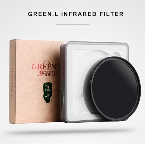 GREEN.L 55mm Infrared Filter, 55mm IR 850nm (R85) Filter for Camera Lens