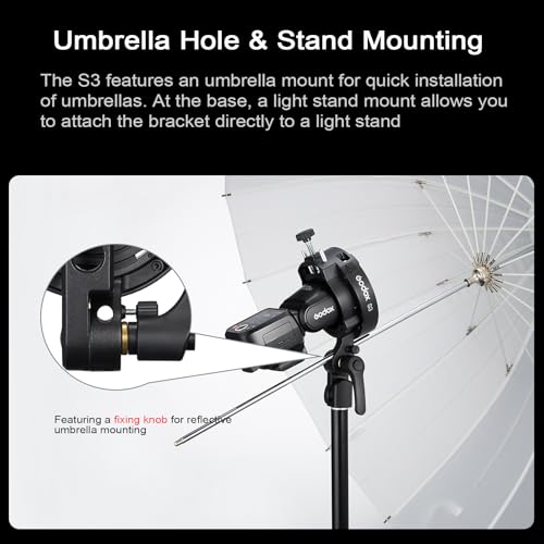 Godox S3 Speedlite Bracket Flash Holder for Studio Photography