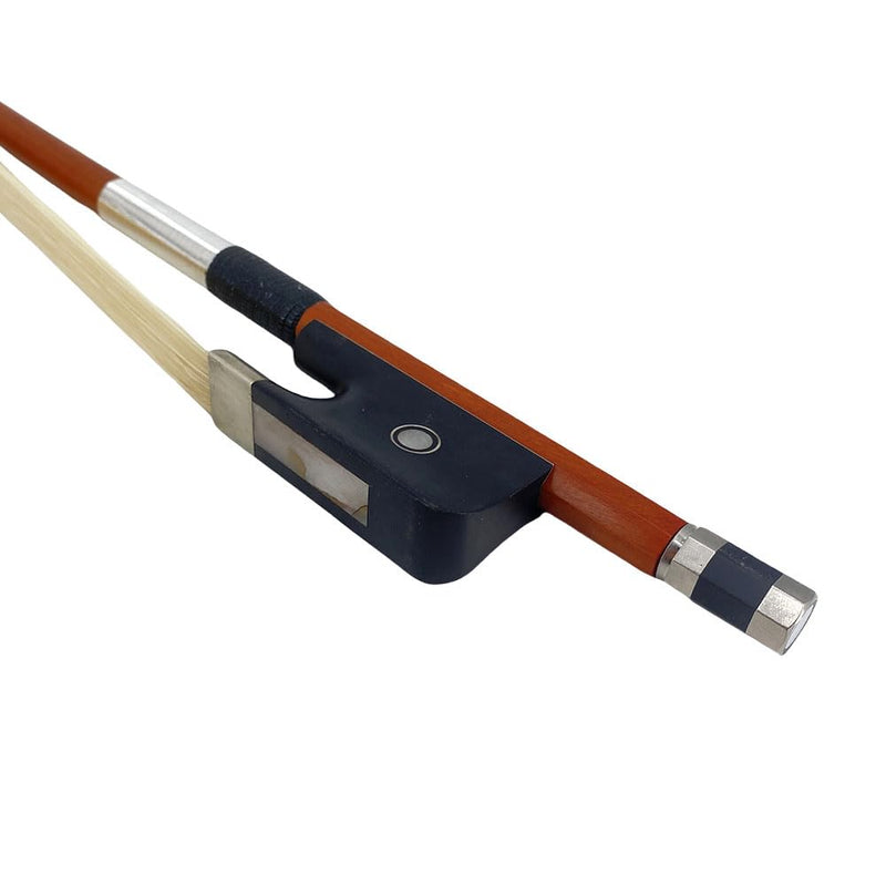 3/4 size Double bass bow Brazilwood Ebony Frog Natural Mongolian HorseHair Well Balance (French Style) French Style Pearl Eye Inlay