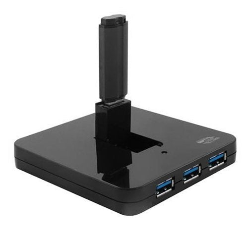 SEDNA - 4 Ports USB 3.0 Hub - 1 Vertical Foldable Port and BC 1.2 Charging Port - Black