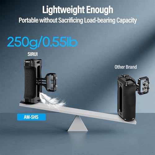 SIRUI Side Handle with ARRI Locating and Dual 1/4" Screw Mount Optional and Cold Shoe Mount Camera Top Handle Bundle