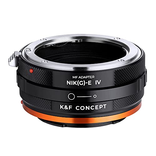 K&F Concept Lens Mount Adapter NIK(G)-NEX IV Manual Focus Compatible with Nikon F (G-Type) Lens and Sony E Mount Camera Body