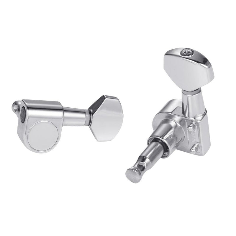 Dopro 15:1 Guitar 2 Pin Tuners Tuning Keys Dual Pin Guitar Tuning Machine Heads for Import Style Squier Affinity/Ibanez/Yamaha Guitars Mini Contemporary Key Chrome