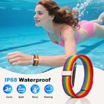 Smart Bracelets for Women & Men,Health Activity Fitness Trackers with 120+ Sports Modes,24/7 Heart Rate&Blood Pressure Monitoring,Sleep& Stress Tracking,IP68 Waterproof,5 Smart Wristband with Free APP