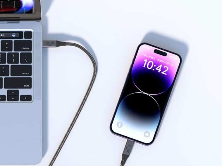 10-Foot USB4 Cable Compatible with Thunderbolt 3, Thunderbolt 4 and USB-C - Supports 8K HD Display, 20gbps Data Transfer, 240W Charging 10 Foot