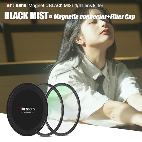 7artisans Nano Magnetic Filter UV Filter ND Light Reduction Filter/CPL Polarization Filter/GND Gradient Filter/Black Mist 1/4 Portrait Photography Filter Suitable for Lens(72mm Black Mist 1/4) 72mm Magnetic BLACK MIST 1/4