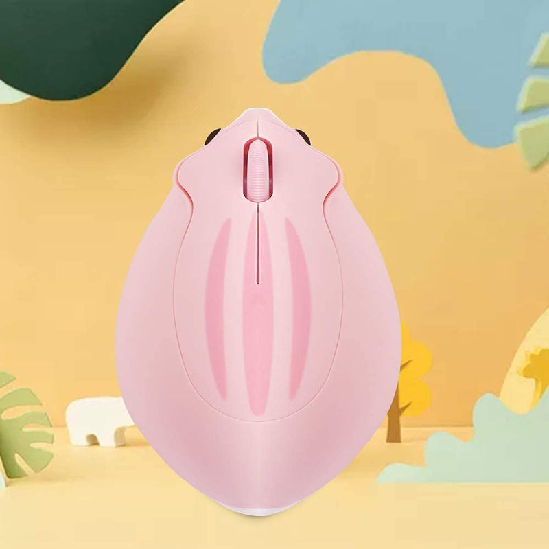 CHUYI Animal Cartoon Hamster Shape Mini Travel Wireless Mouse 1200DPI Portable Optical Small Cordless Mice for Computer Laptop PC (1 Blue, 1 Pink)